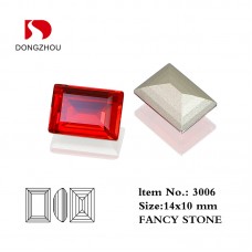 DZ 3006 14*10mm rectangle shape crystal fancy stone